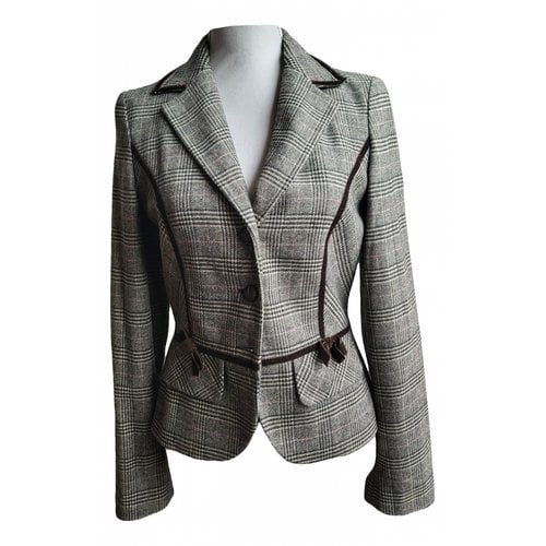 Pre-owned Lk Bennett Wool Suit Jacket In Brown