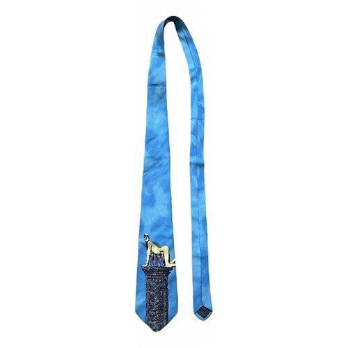 Pre-owned Jean Paul Gaultier Silk Tie In Blue