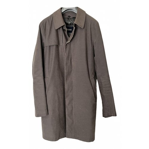 Pre-owned Herno Velvet Coat In Grey
