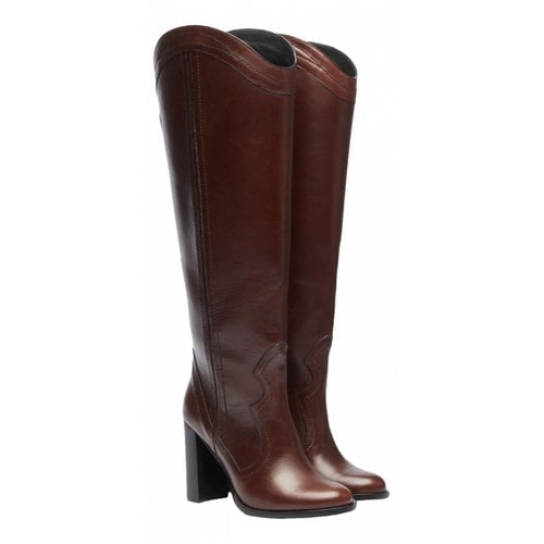 Pre-owned Dorothee Schumacher Leather Boots In Brown