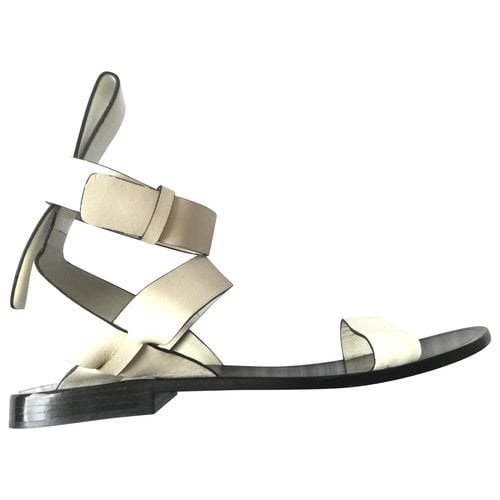 Pre-owned Alexander Wang Leather Sandal In White