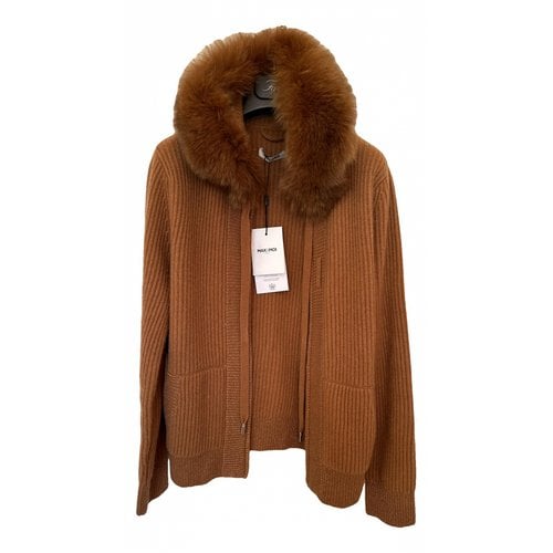Pre-owned Max & Moi Cashmere Cardigan In Camel