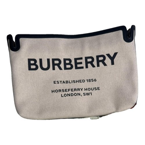Pre-owned Burberry Clutch Bag In Beige