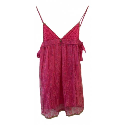 Pre-owned Manoush Lace Mini Dress In Pink