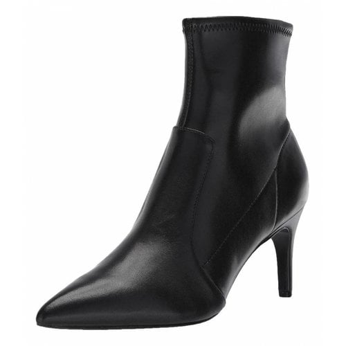 Pre-owned Charles David Leather Ankle Boots In Black