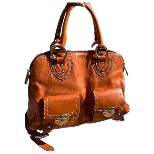 Pre-owned Marc Jacobs Leather Handbag In Orange