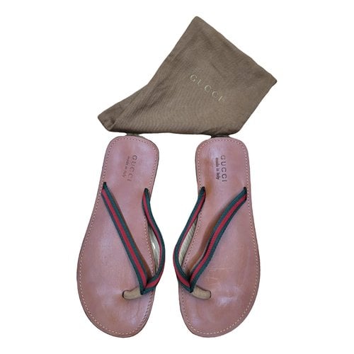 Pre-owned Gucci Leather Sandals In Other