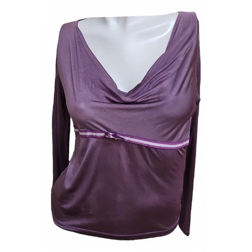 Pre-owned Bally Silk T-shirt In Purple