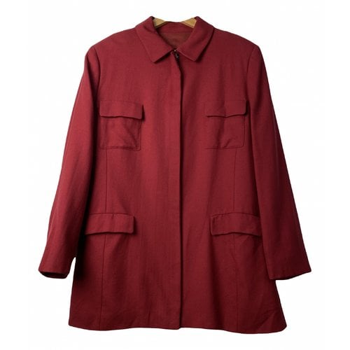 Pre-owned Burberry Coat In Red