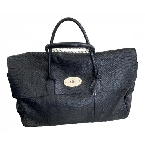 Pre-owned Mulberry Piccadilly Leather 48h Bag In Black