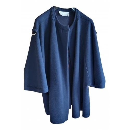 Pre-owned Chloé Wool Coat In Blue