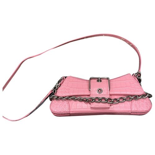 Pre-owned Balenciaga Lindsay Leather Handbag In Pink