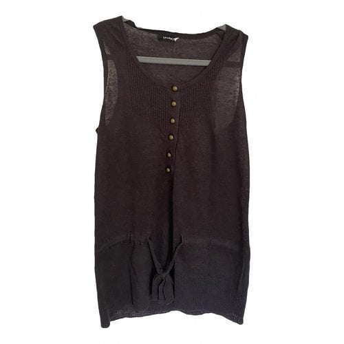 Pre-owned Max & Co Linen Vest In Brown