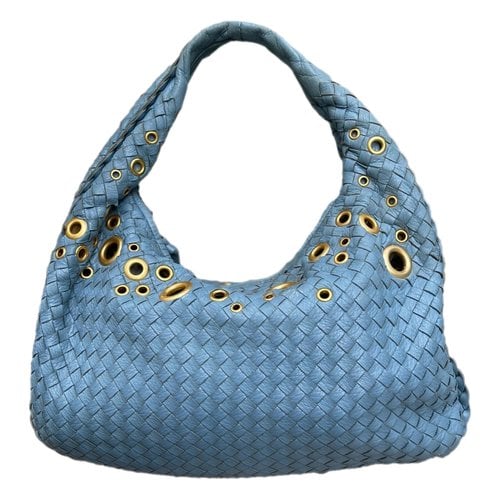 Pre-owned Bottega Veneta Leather Handbag In Blue
