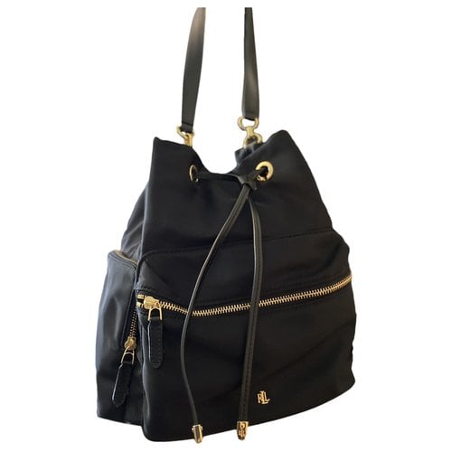 Pre-owned Ralph Lauren Cloth Handbag In Black