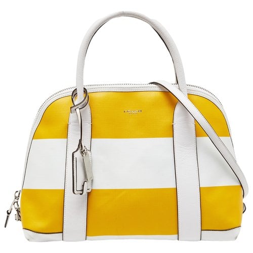 Pre-owned Coach Leather Satchel In Yellow