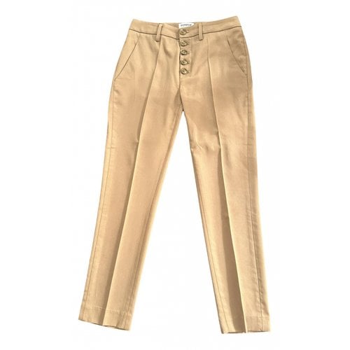 Pre-owned Dondup Straight Pants In Beige