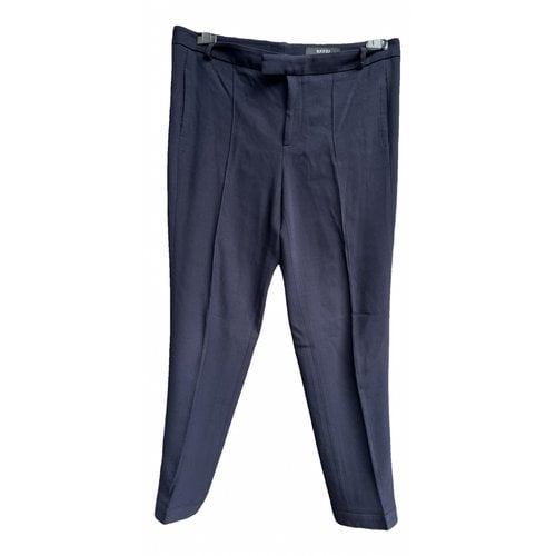 Pre-owned Gucci Wool Straight Pants In Blue