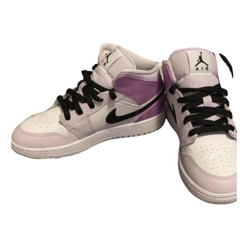 Pre-owned Jordan 1 Leather Trainers In Pink