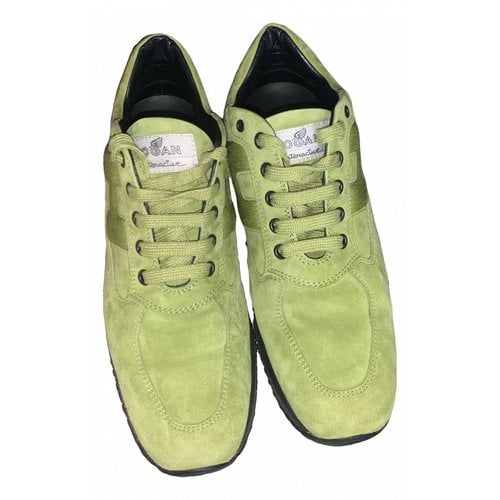 Pre-owned Hogan Lace Ups In Green