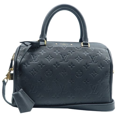 Pre-owned Louis Vuitton Speedy Leather Tote In Black