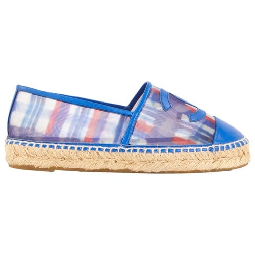 Pre-owned Chanel Cloth Espadrilles In Blue