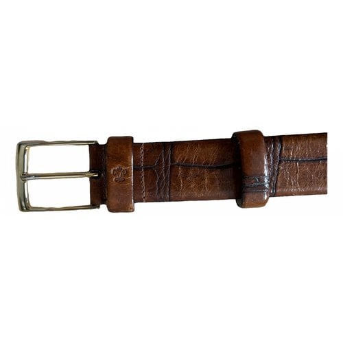 Pre-owned Van Laack Leather Belt In Brown