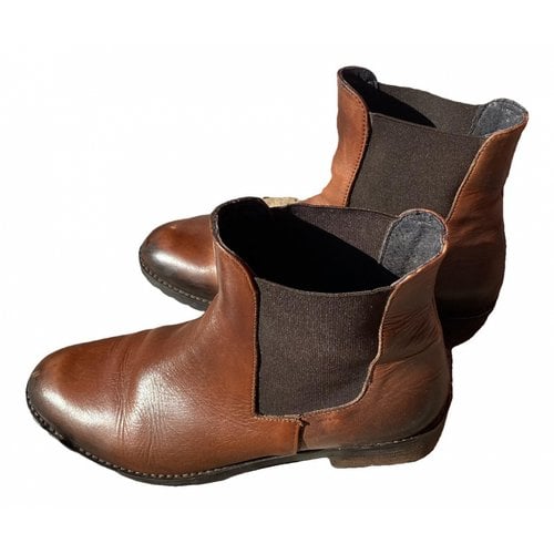 Pre-owned Marella Leather Boots In Brown