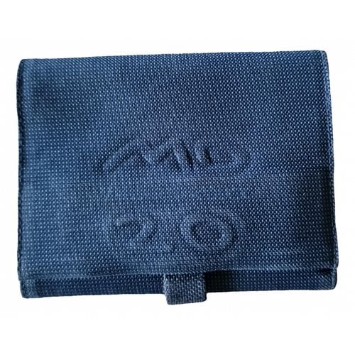 Pre-owned Mandarina Duck Cloth Wallet In Blue