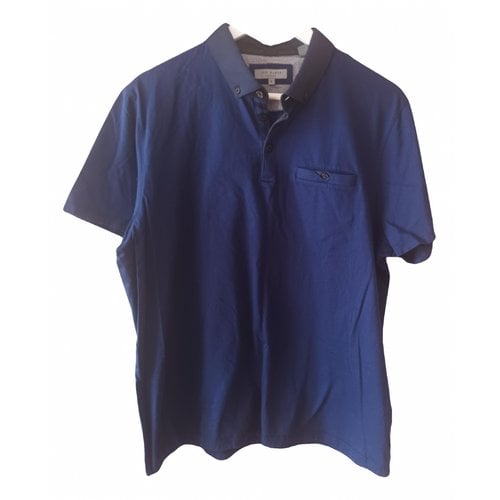 Pre-owned Ted Baker Polo Shirt In Navy