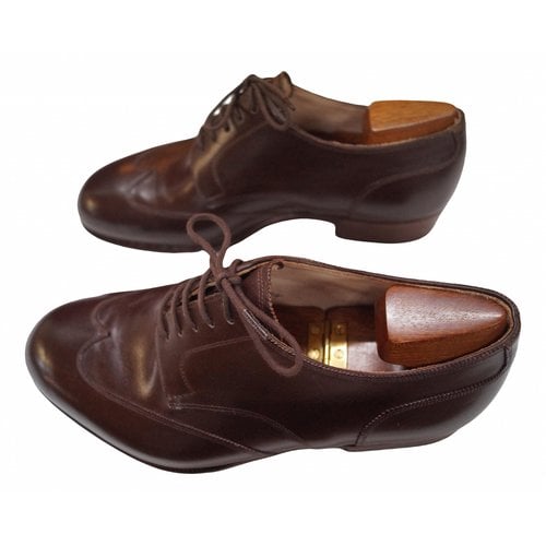 Pre-owned John Lobb Leather Lace Ups In Brown