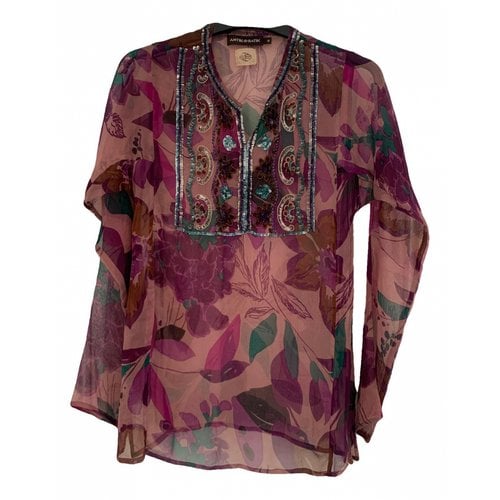 Pre-owned Antik Batik Silk Tunic In Multicolour