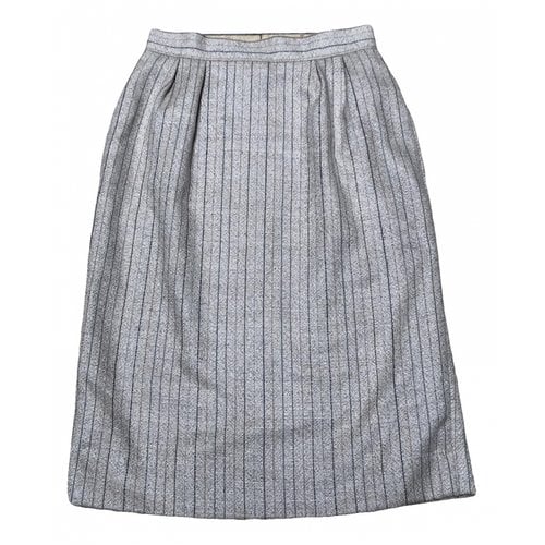 Pre-owned Dior Wool Mid-length Skirt In Brown