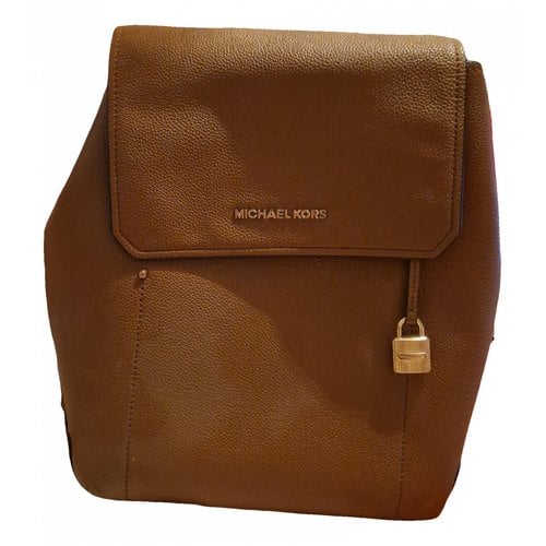Pre-owned Michael Kors Leather Backpack In Brown