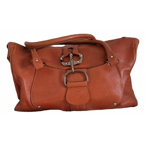 Pre-owned Fay Leather Handbag In Camel