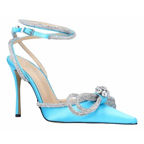 Pre-owned Mach & Mach Leather Sandal In Blue