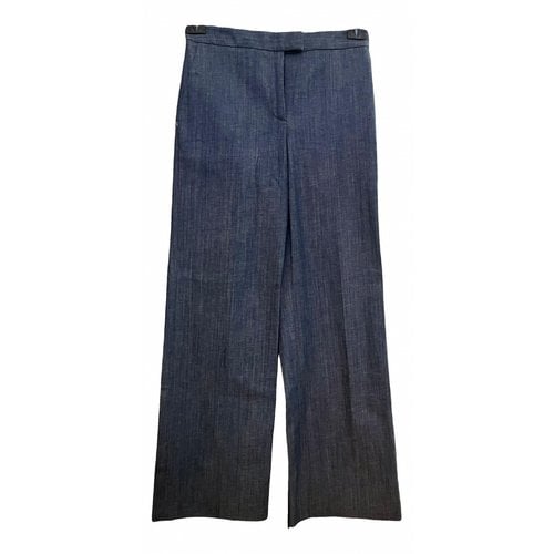 Pre-owned Ferragamo Straight Pants In Blue
