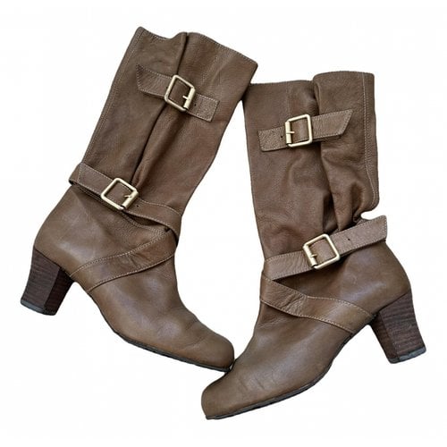 Pre-owned Paco Gil Leather Boots In Brown