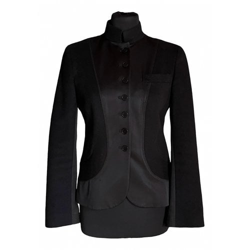 Pre-owned Dkny Wool Jacket In Black