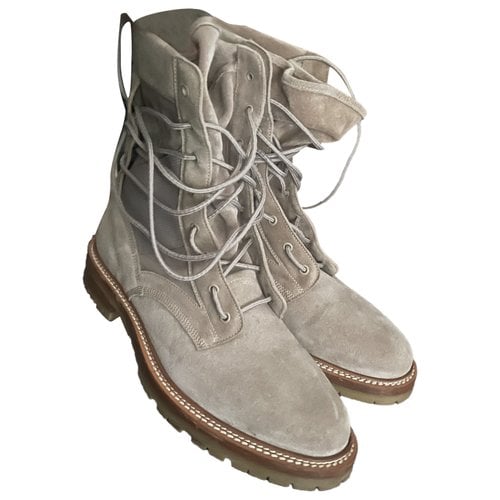 Pre-owned Amiri Boots In Beige