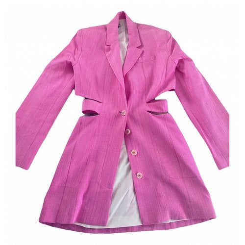 Pre-owned Jacquemus Silk Mini Dress In Pink