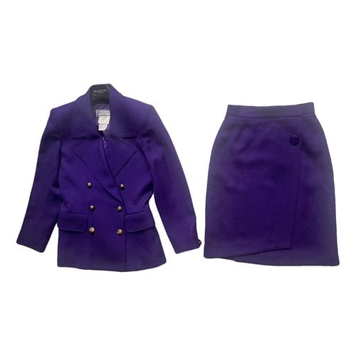 Pre-owned Saint Laurent Wool Suit Jacket In Purple