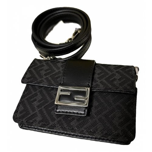 Pre-owned Fendi Cloth Small Bag In Grey