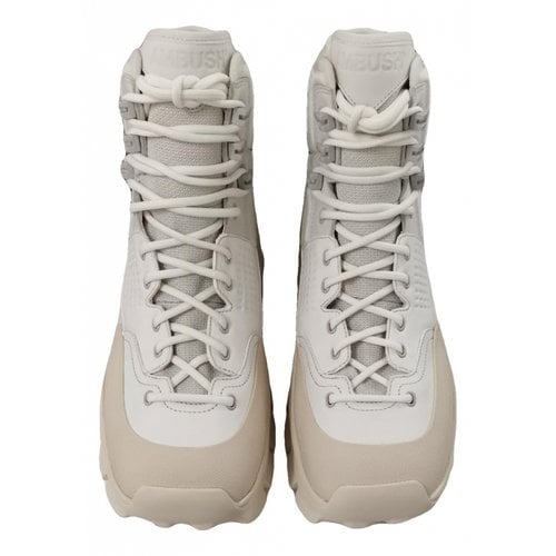 Pre-owned Ambush Leather Boots In Beige