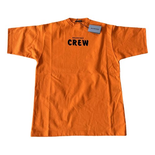 Pre-owned Balenciaga T-shirt In Orange