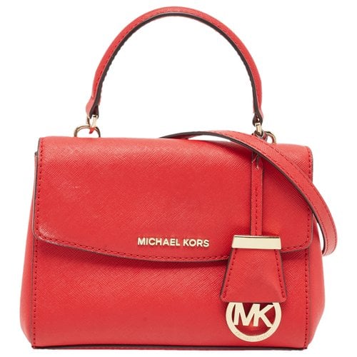 Pre-owned Michael Kors Leather Bag In Red