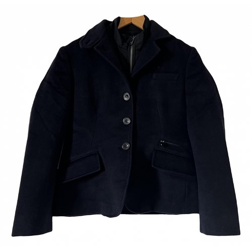 Pre-owned Armani Collezioni Wool Coat In Blue