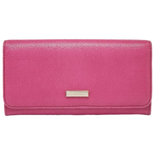 Pre-owned Burberry Leather Wallet In Pink
