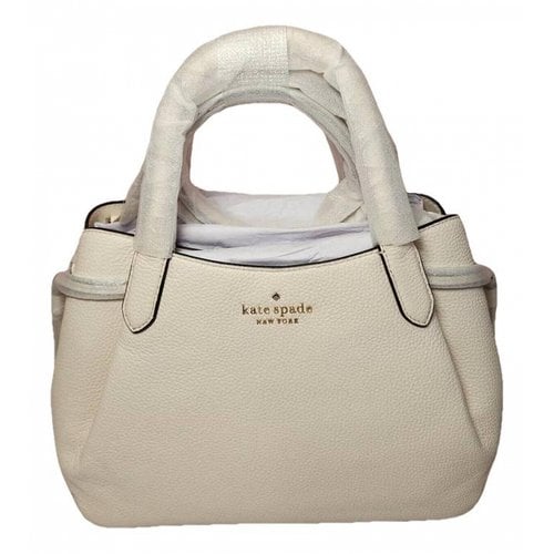 Pre-owned Kate Spade Leather Handbag In White