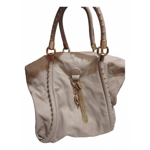 Pre-owned Liujo Leather Handbag In Grey